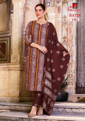 Ganpati batik pant vol 15 dress material wholesale in surat